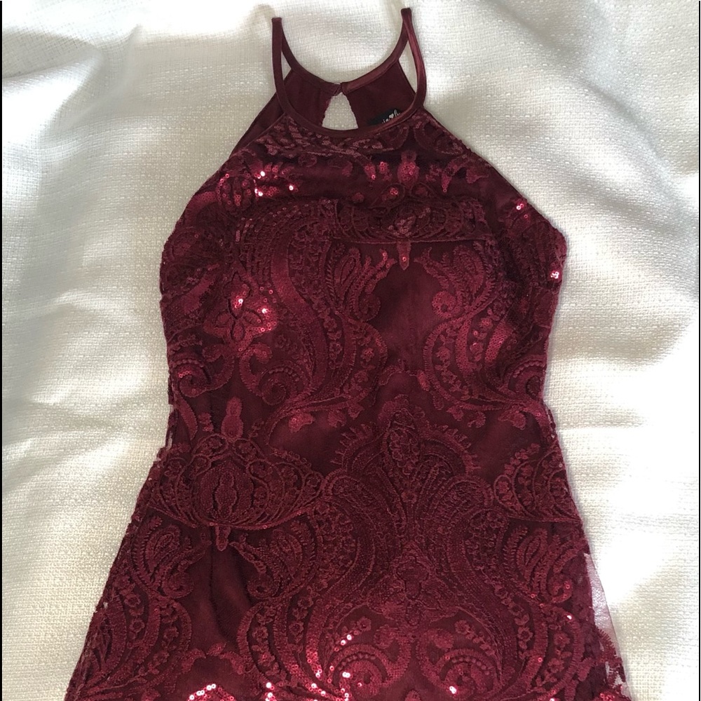 Sequin Hearts burgundy/wine size 3